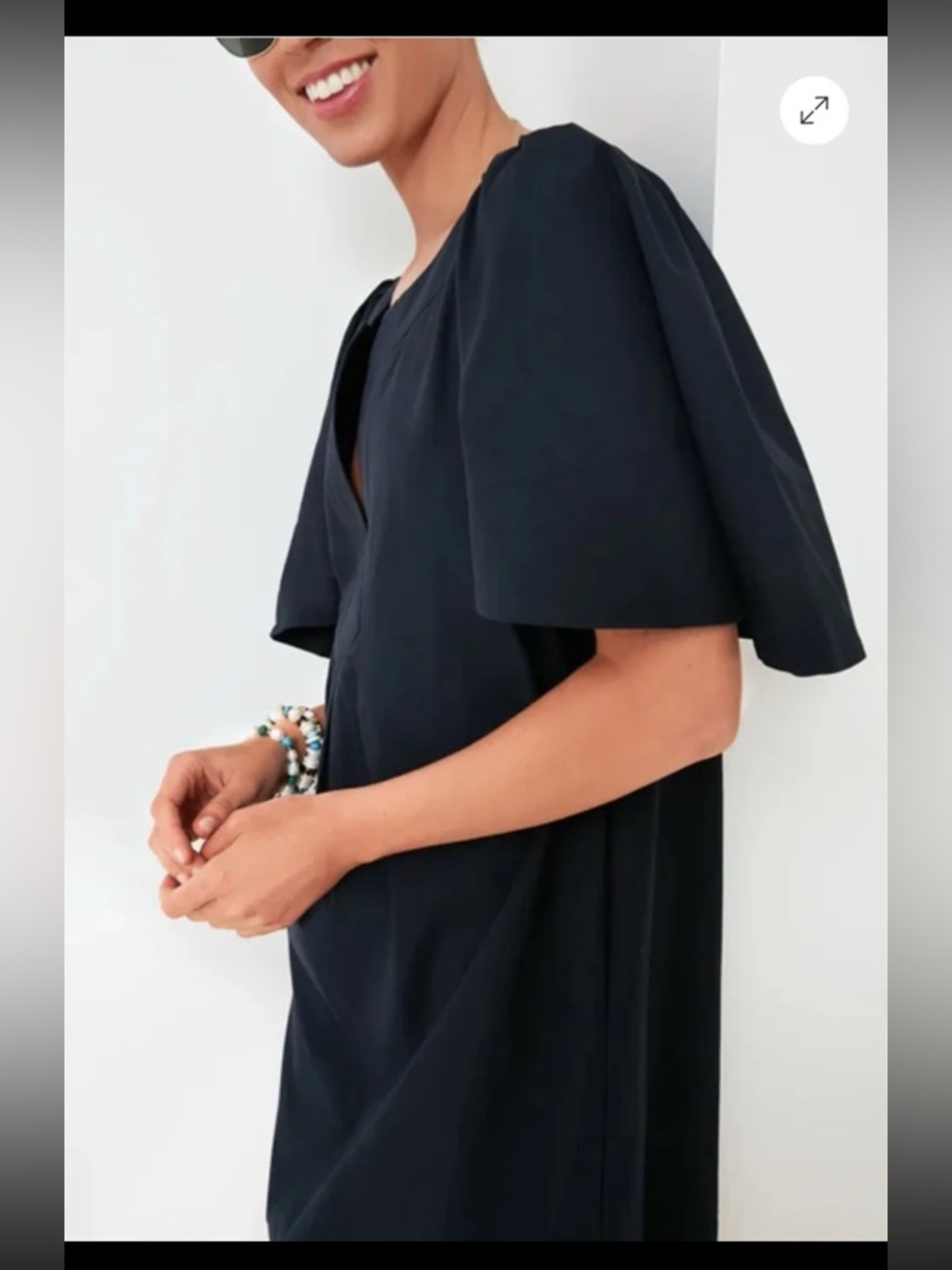 Tuckernuck POMANDER PLACE Deep Navy Finley Flutter Sleeve Dress Size XXXL - Picture 5 of 12